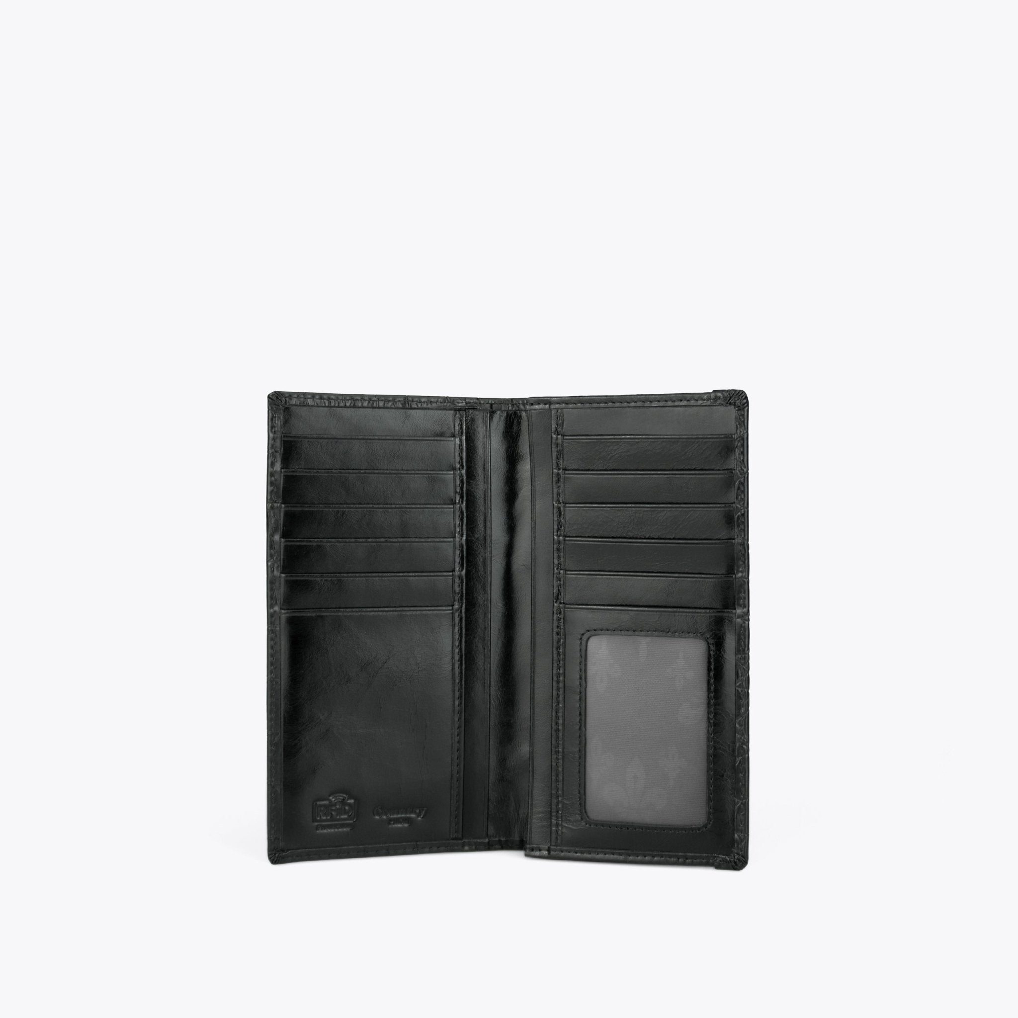 GAEUL Coat Wallet - Black Croc (Gloss Inner) - www.countryhide.com