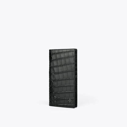 GAEUL Coat Wallet - Black Croc (Gloss Inner) - www.countryhide.com