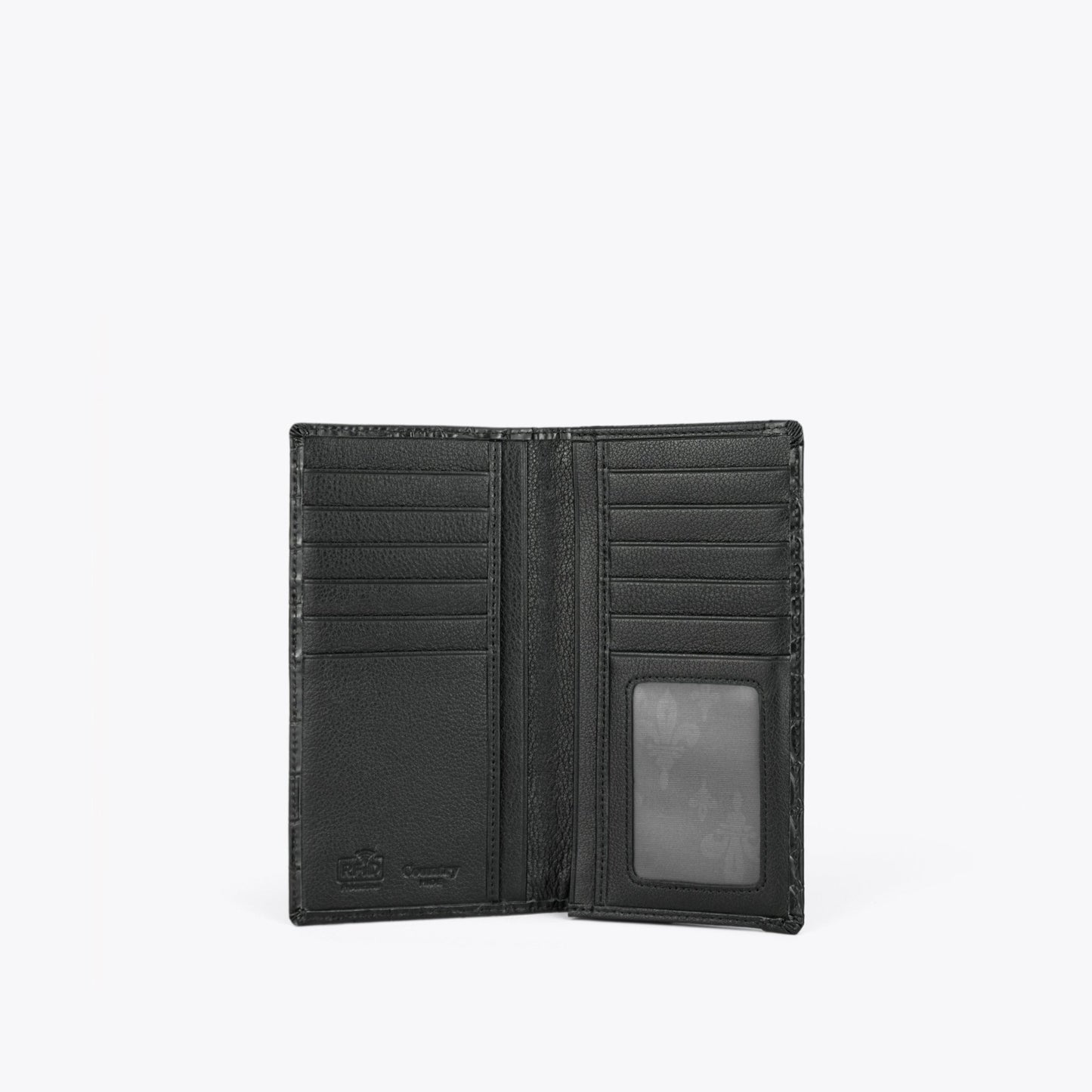 GAEUL Coat Wallet - Black Croc (Matte Inner) - www.countryhide.com