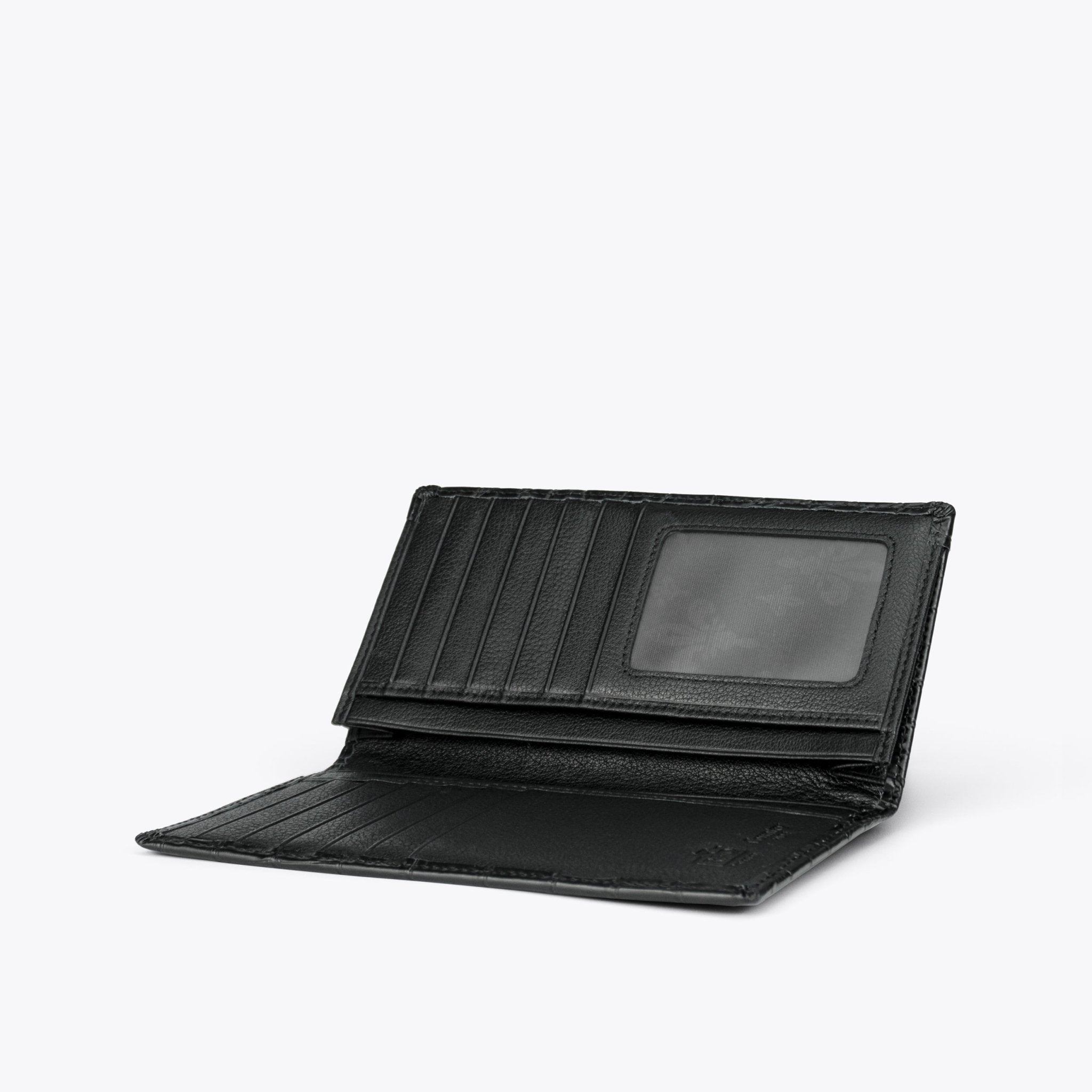GAEUL Coat Wallet - Black Croc (Matte Inner) - www.countryhide.com