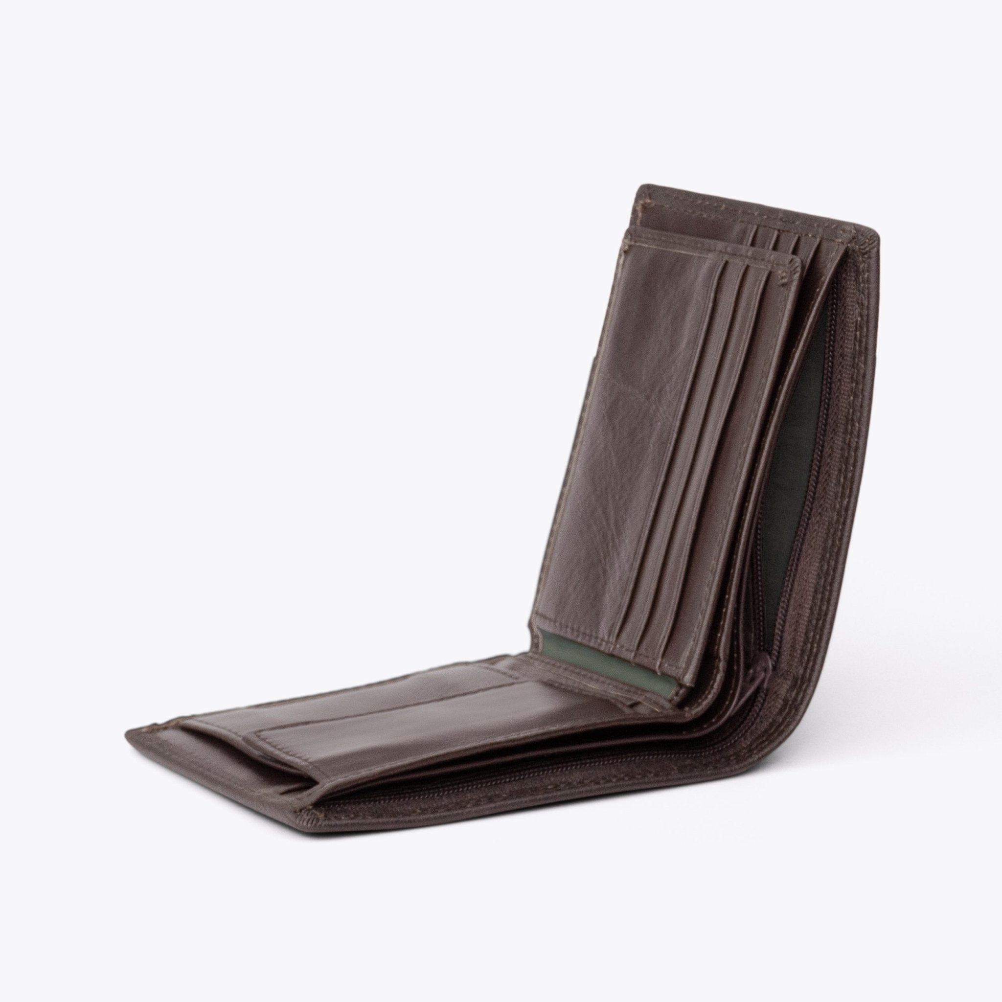 SEMPRE Billfold Mid-Flip Wallet - Coffee - www.countryhide.com