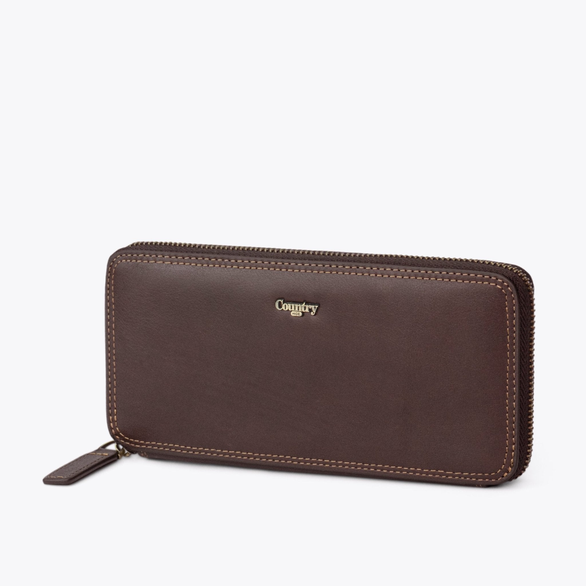 SEMPRE Zip-Around Long Wallet II - Coffee - www.countryhide.com