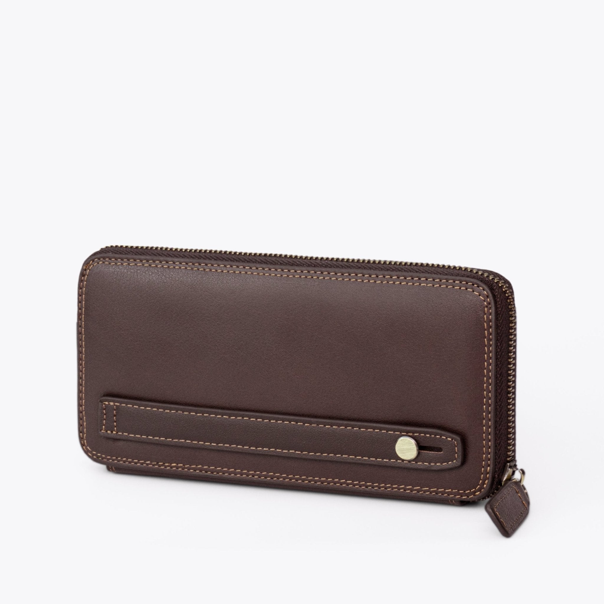 SEMPRE Zip-Around Long Wallet II - Coffee - www.countryhide.com
