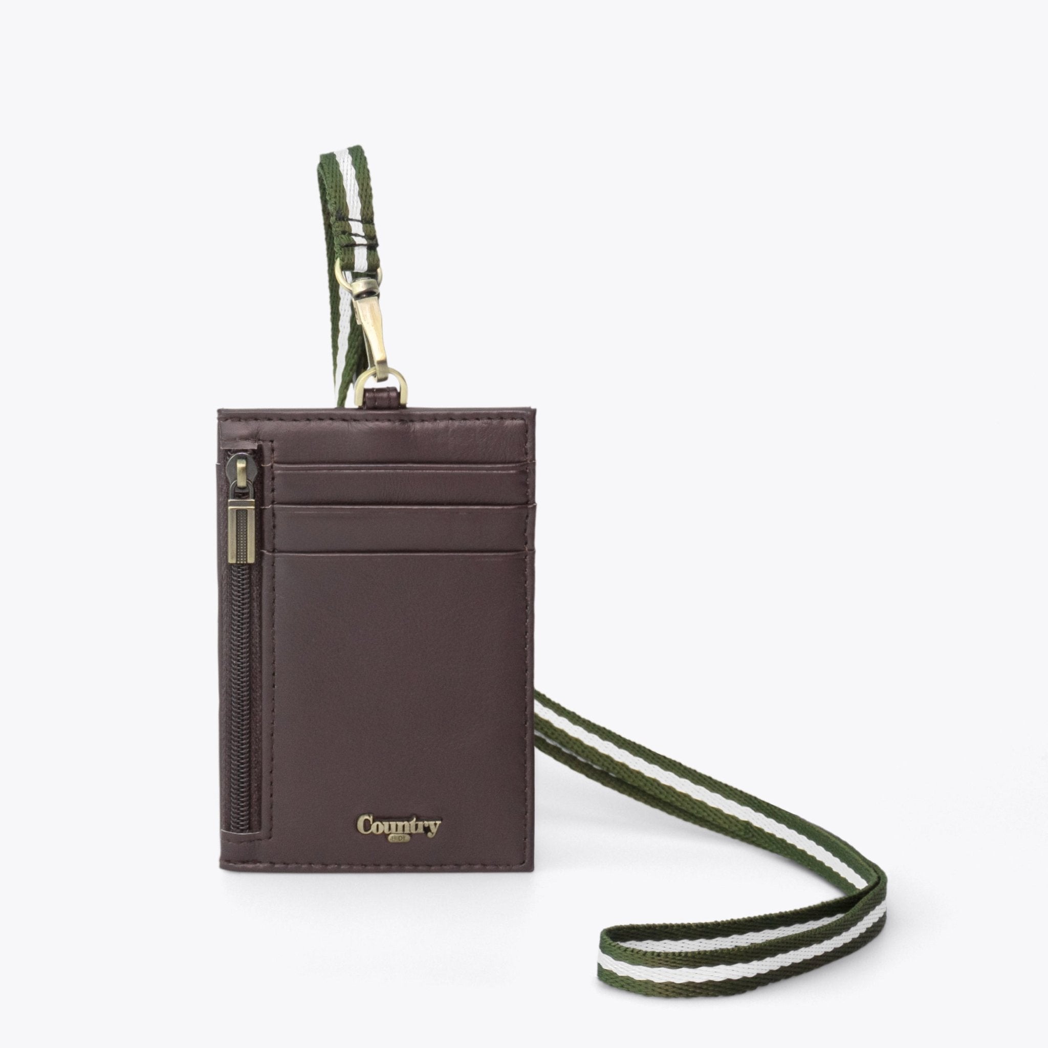 SEMPRE Zip Lanyard - Coffee - www.countryhide.com