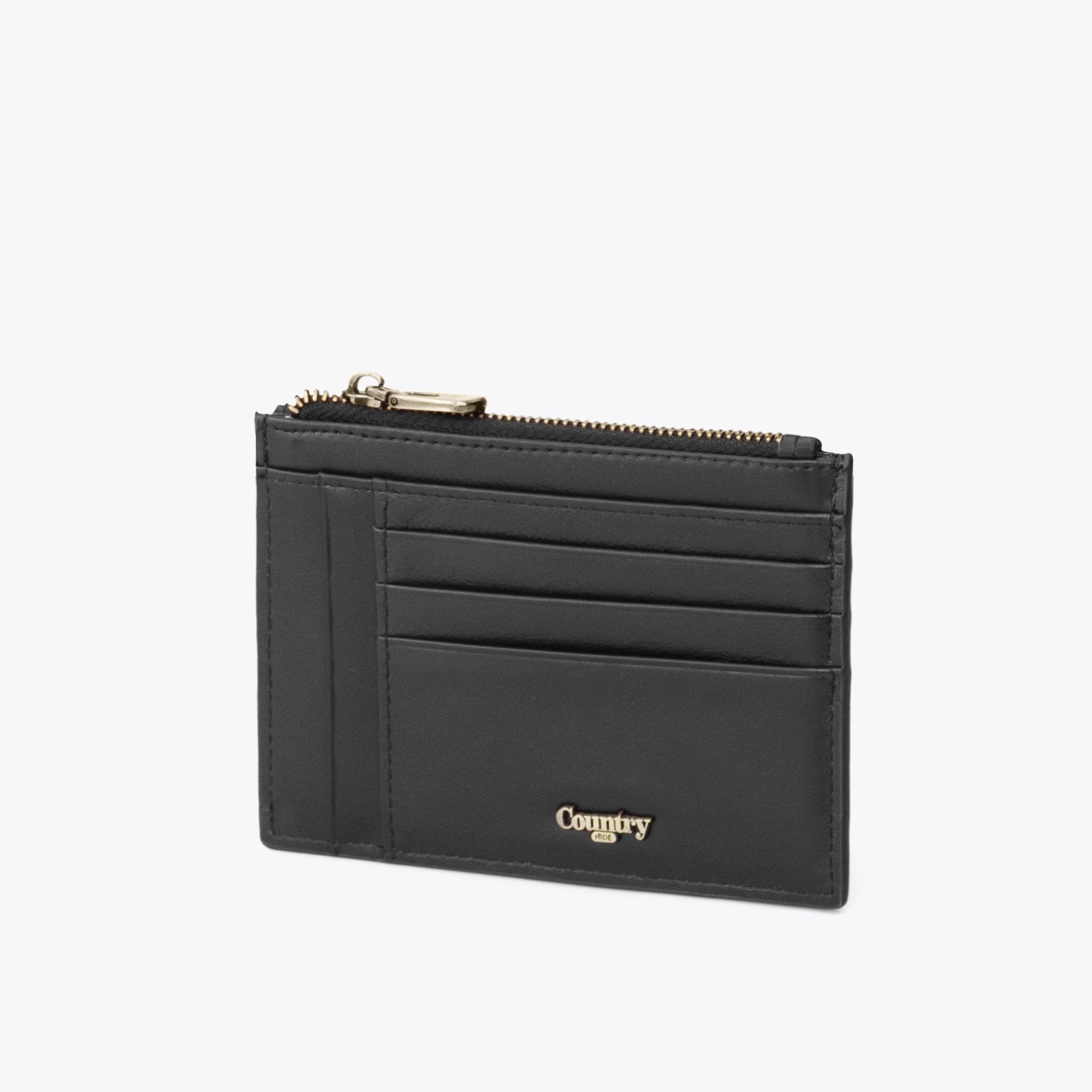 SEMPRE Zipped Cardholder - Black - www.countryhide.com